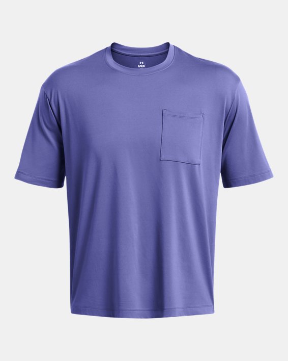 男士UA Meridian Pocket短袖T恤 in Purple image number 4